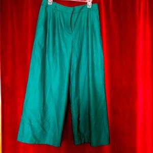 Green gaucho pants J Crew size 10 🌱🍃
